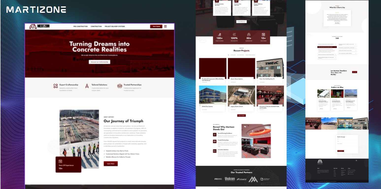 Metrzon Landing page
